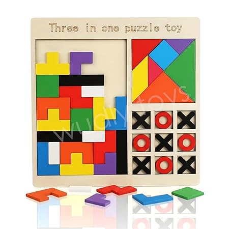 Three in one Wooden Puzzle