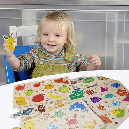 Wooden Peg Puzzle (Total 12 Design)